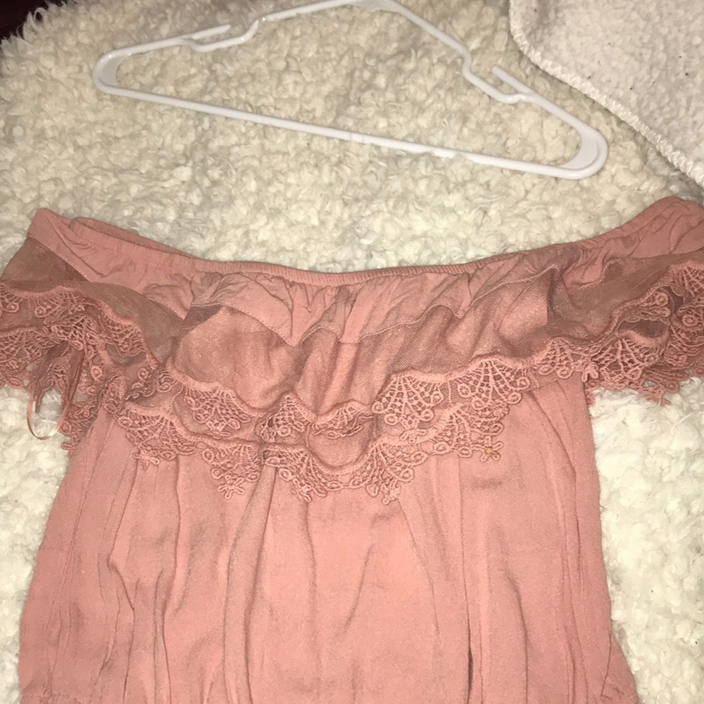 🔥FINAL DROP🔥Pink off the shoulder romper